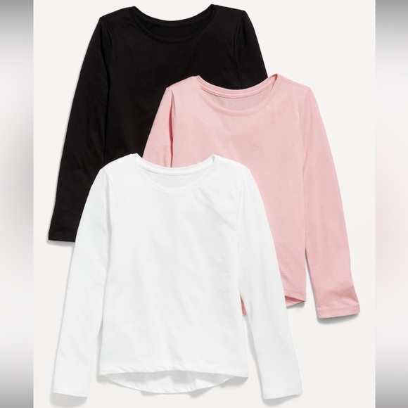 Girls Old Navy Long sleeve softest T-shirt 3-pack - Picture 1 of 8